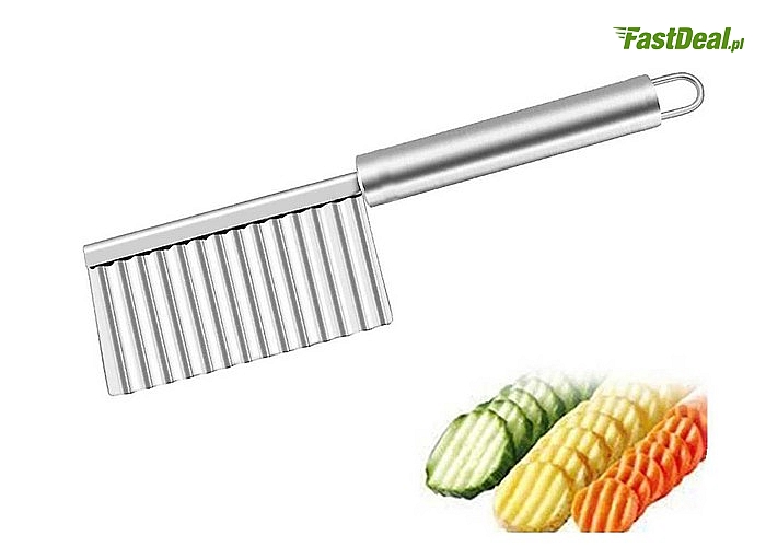 Falisty nóż do frytek lub warzyw
