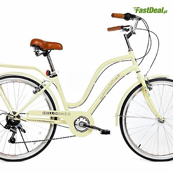 Lekki rower miejski damski 7biegów koła 26”+...