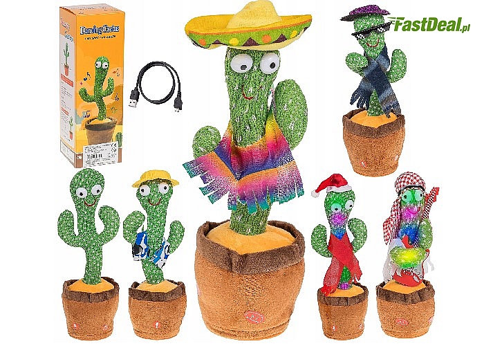 Śpiewający tańczący kaktus, który powtarza- aż 120 piosenek!