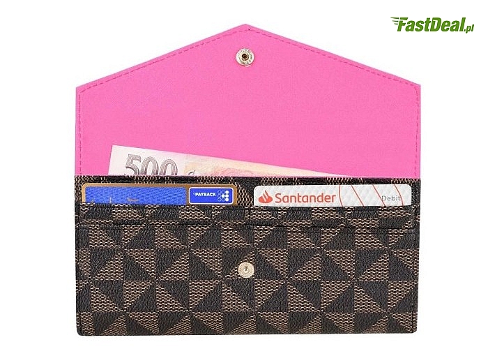 Piękny portfel damski w dużym rozmiarze. Bardzo praktyczny i pojemny. Idealny na prezent!