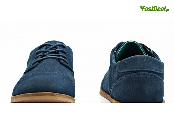 Męskie buty marki BERSHKA. Połączenie  eleganckiego stylu oxford z wygodnym, casualowym lookiem! Świetne do spodni typu chinos! Dostępne w sześciu rozmiarach! (89 zł!)