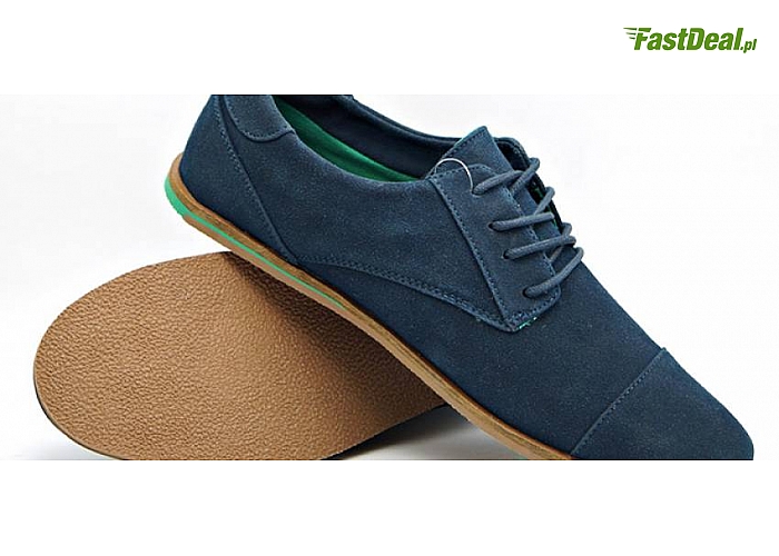 Męskie buty marki BERSHKA. Połączenie  eleganckiego stylu oxford z wygodnym, casualowym lookiem! Świetne do spodni typu chinos! Dostępne w sześciu rozmiarach! (89 zł!)