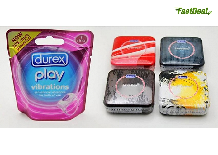 Nakładki wibracyjne, prezerwatywy i inne GADŻETY MARKI DUREX! Przesyłka W CENIE kuponu! (Od 29,99 zł!)