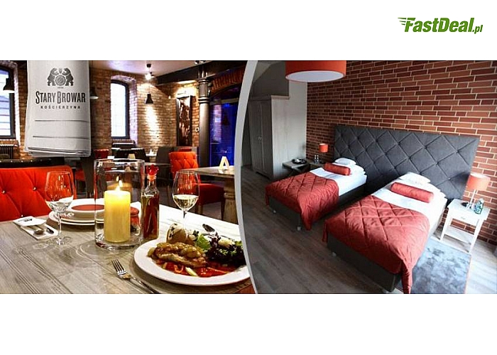 KASZUBY! Hotel Stary Browar Kościerzyna! Noclegi + wyżywienie! Nielimit. dostęp do Strefy Relaksu (sauna sucha, parowa, jacuzzi)! Kąpiel piwna z degustacją! Obiekt serwuje lokalne piwo oraz kuchnię ze specjałami własnego wyrobu (kaszubskimi)