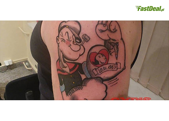 WYKONANIE TATUAŻU (5 x 5 cm, 10 x 10 cm lub 15 x 15 cm) w Studio Tatuażu Cypis Tattoo