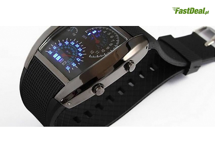 MĘSKI ZEGAREK SPORTOWY, BINARNY, LED! IDEALNY PREZENT NA DZIEŃ CHŁOPAKA! (27,90)