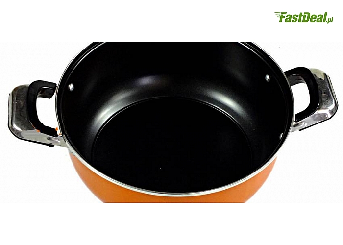 Garnek do smażenia frytek w zestawie z metalowym sitkiem ELM 78! Wykonany ze stali nierdzewnej! Powłoka Non Stick! (36 zł)