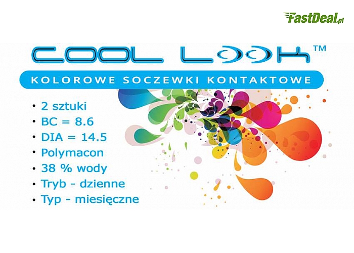 KOLOROWE SOCZEWKI KONTAKTOWE! Miesięczne! Z różną mocą lub zerówki! Wiele kolorów do wyboru! Długi termin przydatności! Zmieniaj kolor swoich oczu i intryguj spojrzeniem! (29 zł)