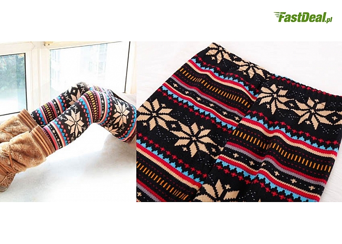 LEGGINSY z norweskim wzorem! Ocieplane futerkiem lub nieocieplane! Kolorowe lub czarno-białe! Doskonałe uzupełnienie zimowych stylizacji! (od 12,99 zł)