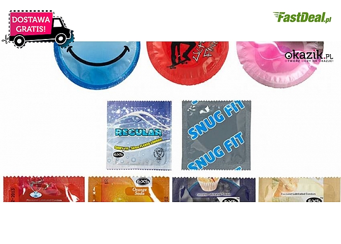 Prezerwatywy DUREX i PASANTE! 50 lub 100 sztuk! Różne rodzaje w zestawach: klasyczne, super cienkie, pogrubiane, prążkowane, smakowe, a nawet świecące! Łóżkowa zabawa gwarantowana! Koszt przesyłki w cenie kuponu! Już od 39 zł!