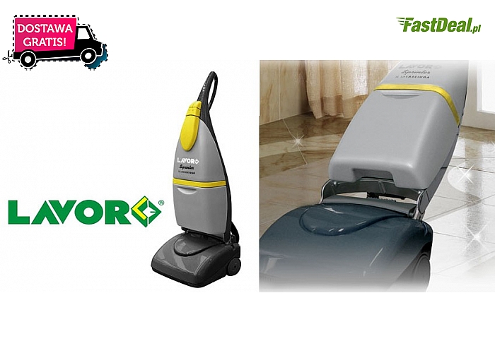 Automat myjący marki Laver + płyn do podłóg Karcher RM 69 - 10l. Czyszczenie płynem, szczotkowanie oraz suszenie w 1 cyklu! Koszt przesyłki w cenie kuponu! (2 499 zł)