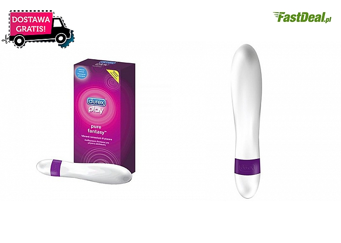 Wibrator DUREX PURE FANTASY. Spełnienie kobiecych fantazji! Smukła główka oraz płynna regulacja wibracji.