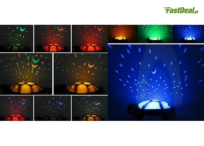 Lampa- ŻÓŁW. Projektor gwiazd z pozytywką.  (29,90 zł)