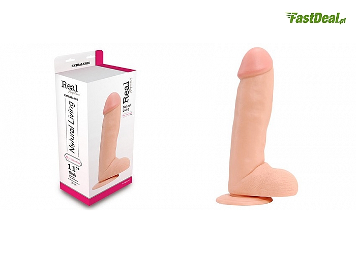 Duże dildo XXL, naturalistyczne, w różowym kolorze (99 zł)