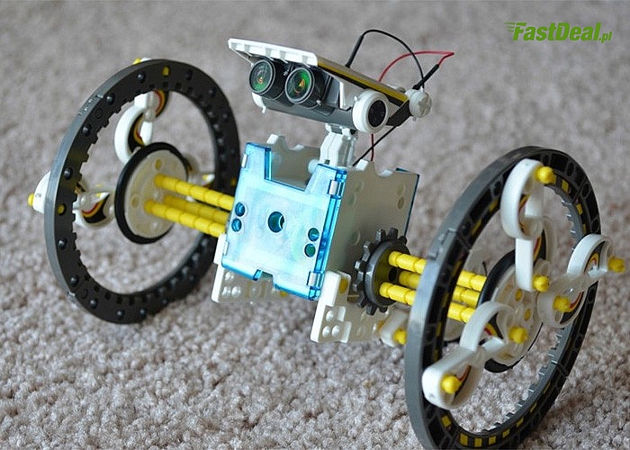 Ruchomy robot solarny 14w1! Umożliwia stworzenie aż 14 różnych modeli robotów! Zabawka nie tylko dla najmłodszych!