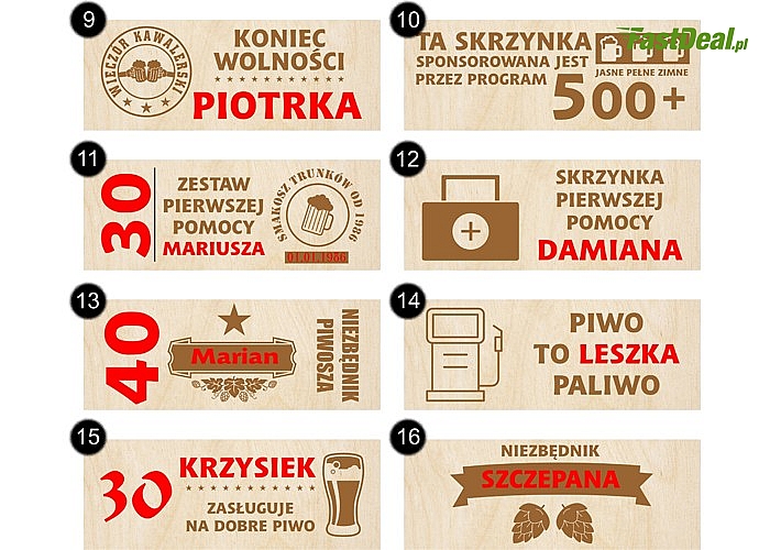 Personalizowane nosidełko na piwo z grawerem! Oryginalna propozycja prezentu dla każdego mężczyzny! Polski producent!