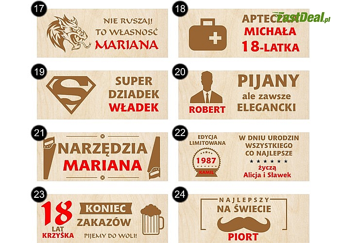 Personalizowane nosidełko na piwo z grawerem! Oryginalna propozycja prezentu dla każdego mężczyzny! Polski producent!