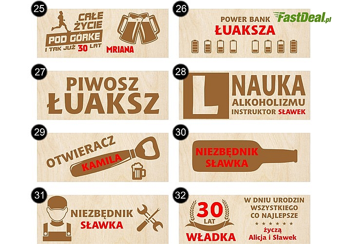 Personalizowane nosidełko na piwo z grawerem! Oryginalna propozycja prezentu dla każdego mężczyzny! Polski producent!