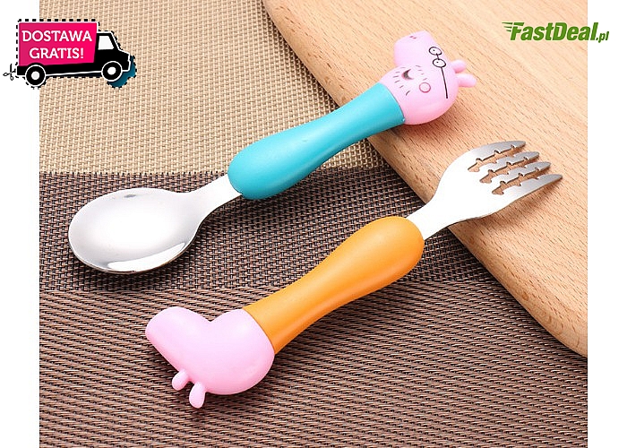 Sztućce dla dziecka z motywem bajki Świnka Peppa! Idealne dla Twojego malucha!