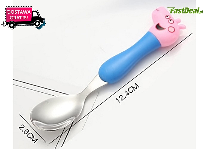 Sztućce dla dziecka z motywem bajki Świnka Peppa! Idealne dla Twojego malucha!