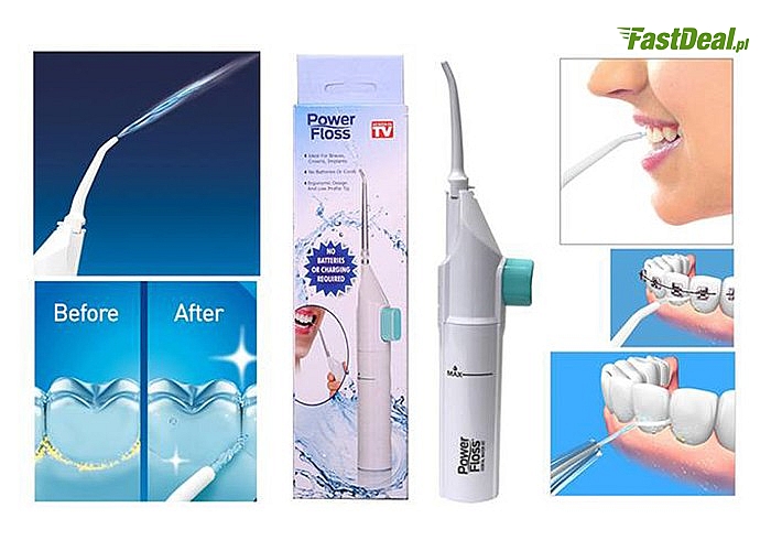 Bezprzewodowy irygator do zębów Power Floss! Praktyczne urządzenie polecane przez wielu dentystów!