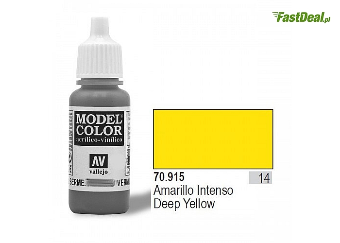 Vallejo: Farba Nr14 Deep Yellow Matt 17ml