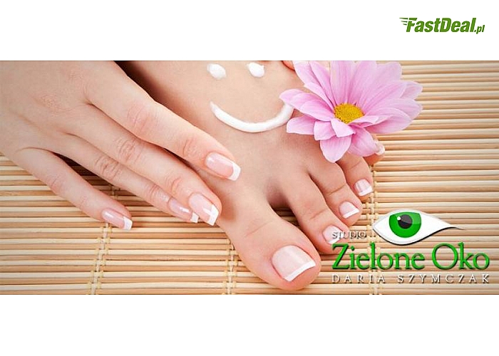 Już od 49 zł za PAKIET: MANICURE + PEDICURE  FREZARKOWY w Studio Zielone Oko