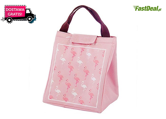 Hit na wiosnę! Modna torba termoizolacyjna z flamingami! Najwyższa jakość!