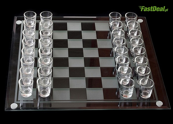 Zestaw do gry w szachy z kieliszkami zamiast pionków oraz z dodatkami!