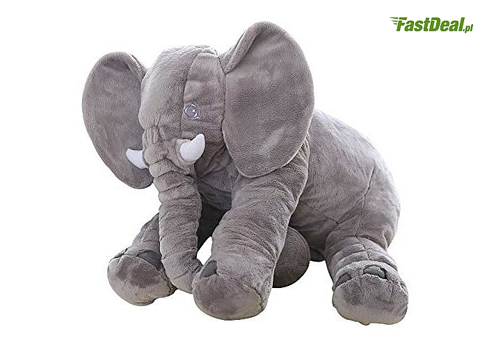 Poduszka pluszowy słoń idealna do zabawy, jak i do drzemki słodkiego maluszka