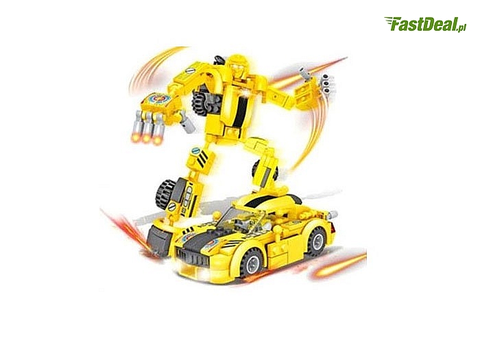 Klocki Transformers 2w1 robot, 145 elementów