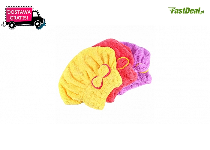 Zadbaj o swoje włosy! Ręcznik do suszenia w kształcie czapki, w 5 kolorach do wyboru!