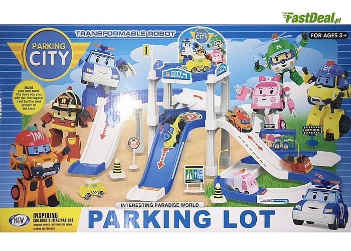 Zestaw Tor Samochodowy Parking City Zabawka-fantastyczna zabawka na jesienne wieczory