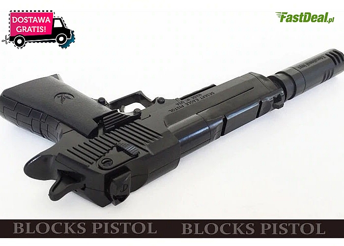 Zabawkowy pistolet Desert Eagle do samodzielnego złożenia – instrukcja w zestawie