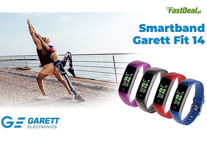 Smartband – opaska sportowa Garett Fit 14! Zbilansuj swój trening! Wodoodporność i niezawodność!