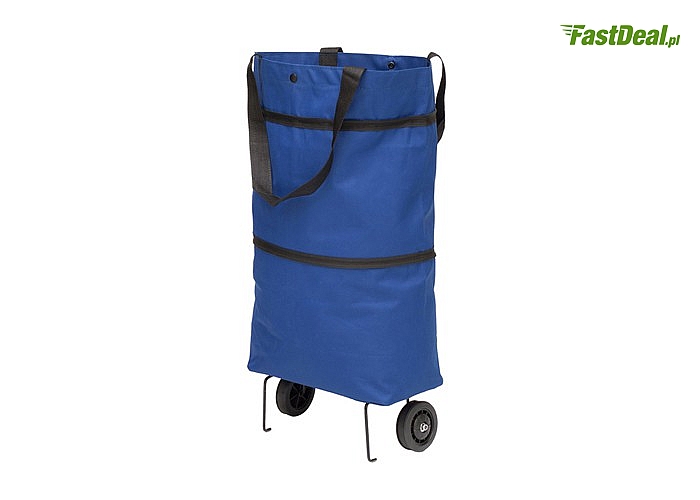 Funkcjonalna torba na zakupy 2 w 1! Można nosić na ramieniu lub używać jako torbę na kółkach!