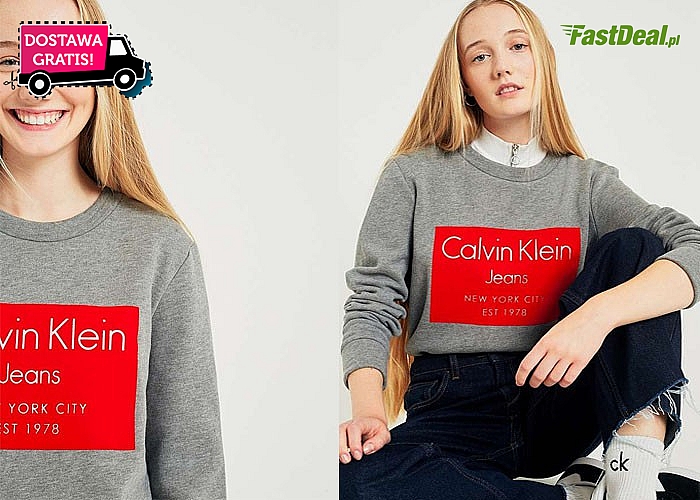 Niezwykle charakterystyczny fason! Bluza damska Calvin Klein! Doskonała jakość wykonania!