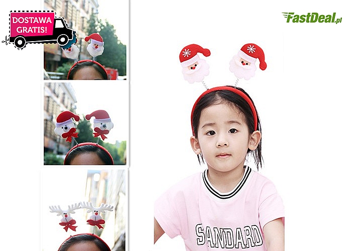 HIT! Wesołe, świąteczne opaski na głowę dla dzieci!