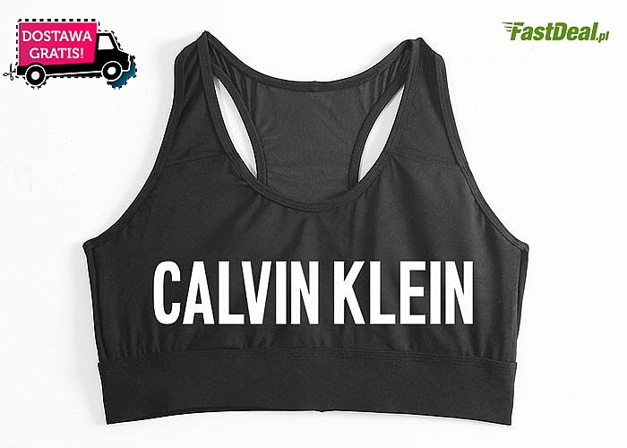 Sportowy komplet dla fanów marki Calvin Klein! Legginsy + top! Komfort i wygoda!