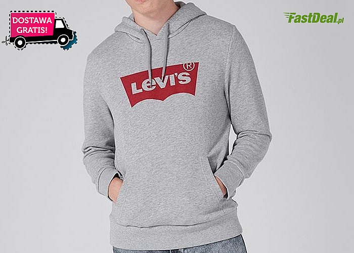 Sportowa bluza Levi’s! Luźny fason z kapturem i kieszenią typu kangurek. 3 kolory do wyboru.