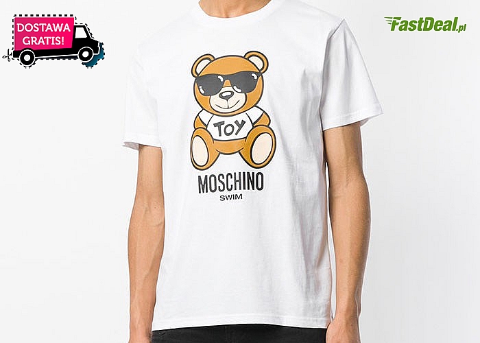 Stylowe męskie wydanie! Koszulka Moschino w dwóch kolorach do wyboru
