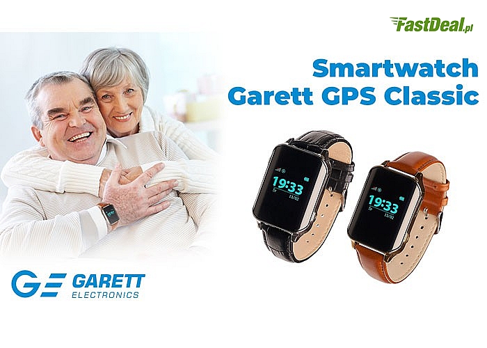 Smartwatch w klasycznym wydaniu! Garett GPS Classic! Idealny dla seniorów! Zbudowany w trosce o zdrowie!