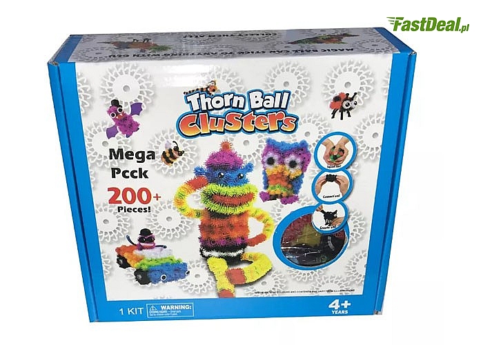 Kreatywna zabawka Kolorowe Rzepy, które przyklejają się do siebie z magiczną łatwością. Stwórz niezwykłe dzieła 3D !!!