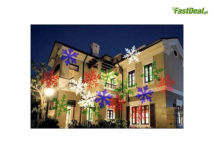 Rozświetl swój dom lub jego wnętrze na święta! Reflektor laserowy Star Spot Light Shower Snowflake!