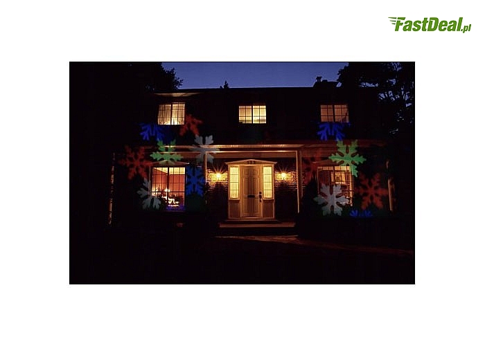 Rozświetl swój dom lub jego wnętrze na święta! Reflektor laserowy Star Spot Light Shower Snowflake!