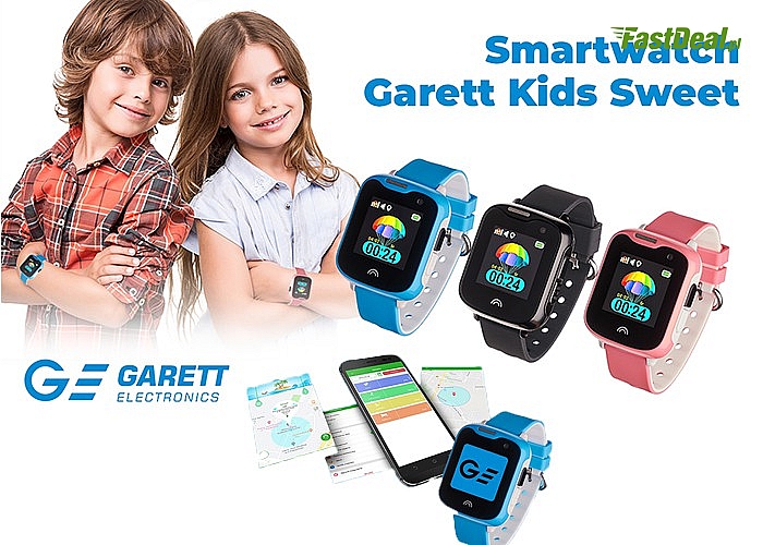 Smartwatch Garett Kids Sweet!3 kolory! GPS! Wytrzymały i prosty w obsłudze!