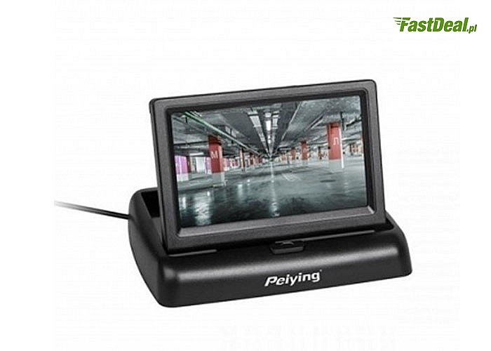 Peiying Monitor samochodowy 4,3" do kamery cofania 9-32V