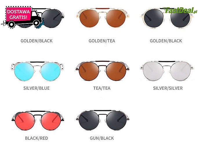 Retro okulary przeciwsłoneczne! Model unisex- idealne zarówno dla kobiet i mężczyzn!