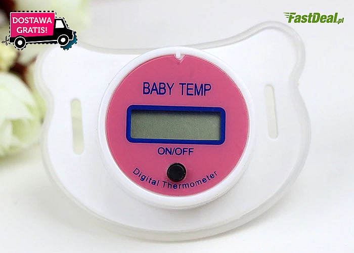 Zmierz temperaturę niemowlakowi! Termometr cyfrowy w smoczku! Dwa kolory do wyboru!