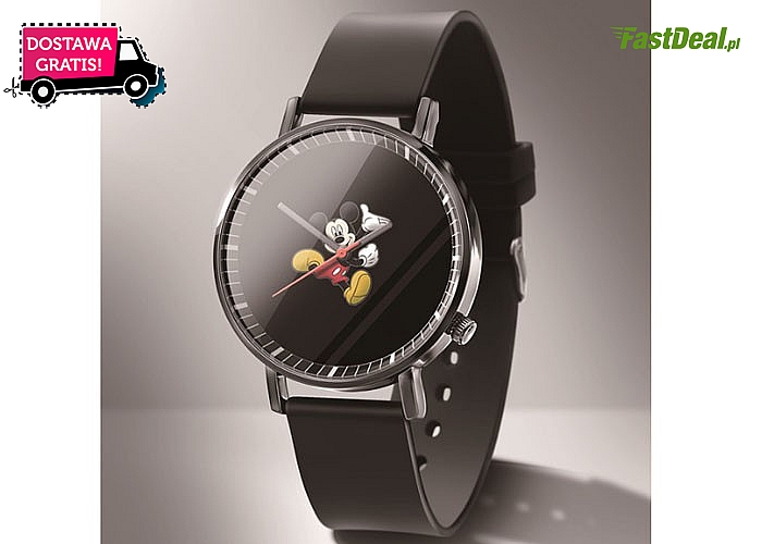 Z Myszką Mickey lub Minnie! Stylowy zegarek z bajkowym motywem dla każdego fana!